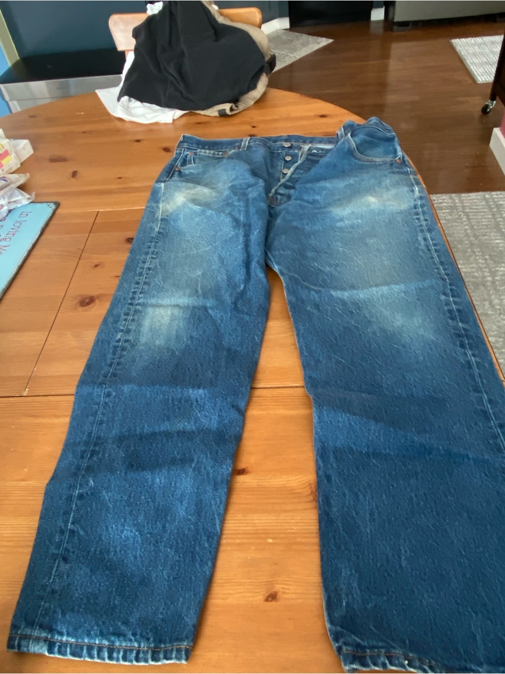 Levi's Relaxed Fit Distressed Blue Jeans